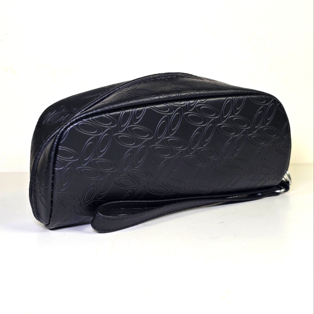 Oakley Sunglasses Zipper Case Black Protection Travel Leisure Faux Leather EUC